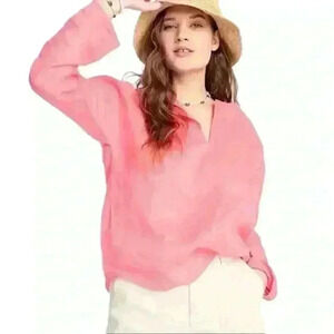 J. Crew Coral Long Sleeve Blouse